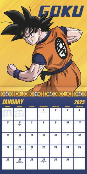 2025 Dragon Ball Z Wall Calendar