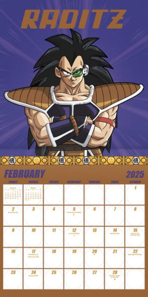 2025 Dragon Ball Z Wall Calendar