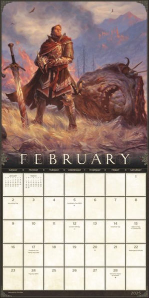 2025 Dungeons and Dragons Wall Calendar