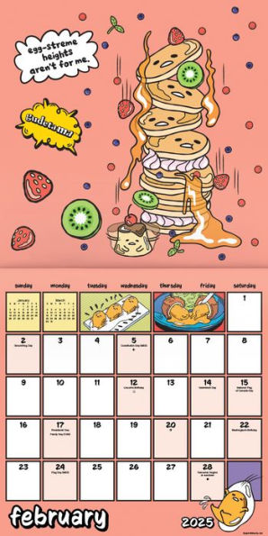 2025 Gudetama Wall Calendar