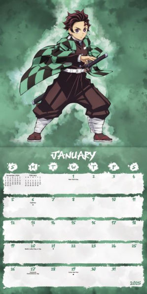 2025 Demon Slayer: Kimetsu no Yaiba Wall Calendar