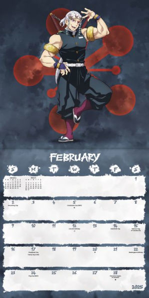2025 Demon Slayer: Kimetsu no Yaiba Wall Calendar