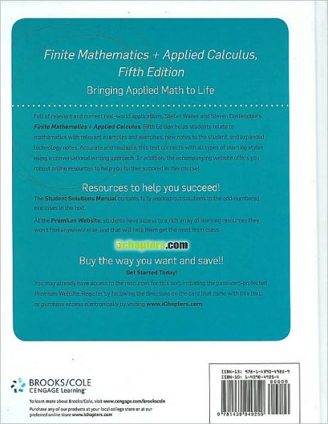 Finite Math and Applied Calculus / Edition 5