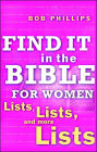 Find It in the Bible for Women: Lists, Lists, and More Lists