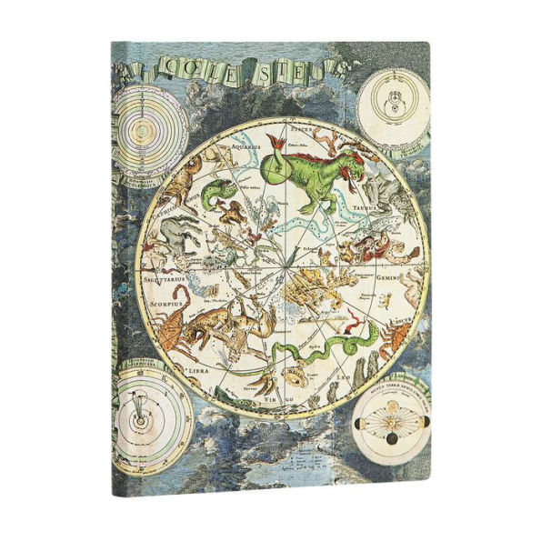 Paperblanks Celestial Planisphere Softcover Flexis Midi 176 pg Lined