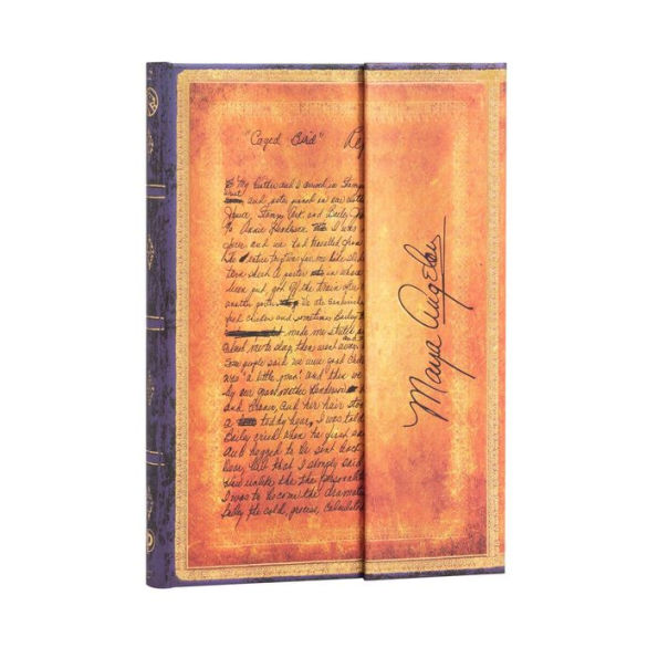 Paperblanks Angelou, I Know Why the Caged Bird Sings Embellished Manuscripts Collection Hardcover Midi Lined Wrap Closure 144 Pg 120GSM