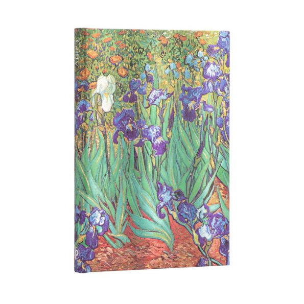 Paperblanks Van Gogh's Irises Hardcover MIDI Lined Elastic Band Closure 144 Pg 120 GSM