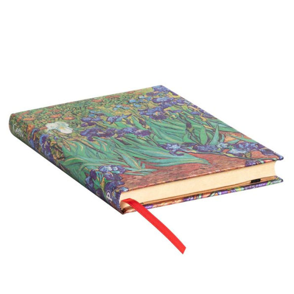 Paperblanks Van Gogh's Irises Hardcover MIDI Lined Elastic Band Closure 144 Pg 120 GSM