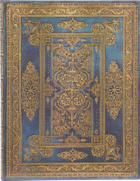 Paperblanks Blue Luxe Luxe Design Hardcover Journal Ultra Lined Elastic Band Closure 144 Pg 120 GSM