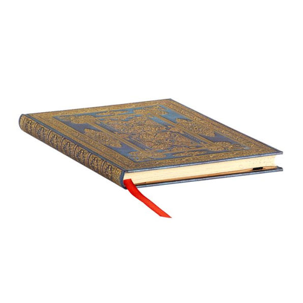 Paperblanks Blue Luxe Luxe Design Hardcover Journal Ultra Lined Elastic Band Closure 144 Pg 120 GSM