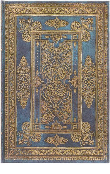 Paperblanks Blue Luxe Luxe Design Hardcover Journal Mini Lined Elastic Band Closure 176 Pg 85 GSM