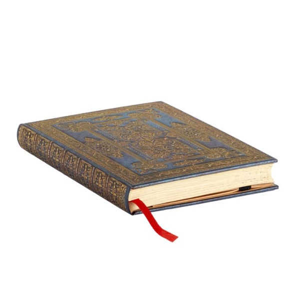 Paperblanks Blue Luxe Luxe Design Hardcover Journal Mini Lined Elastic Band Closure 176 Pg 85 GSM