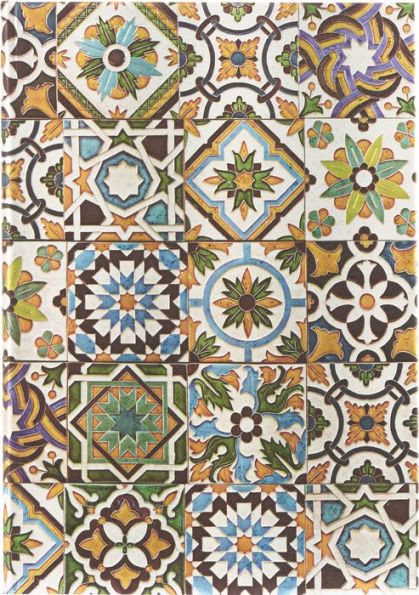 Paperblanks Porto Portuguese Tiles Hardcover Journal Midi Unlined Elastic Band Closure 144 Pg 120 GSM