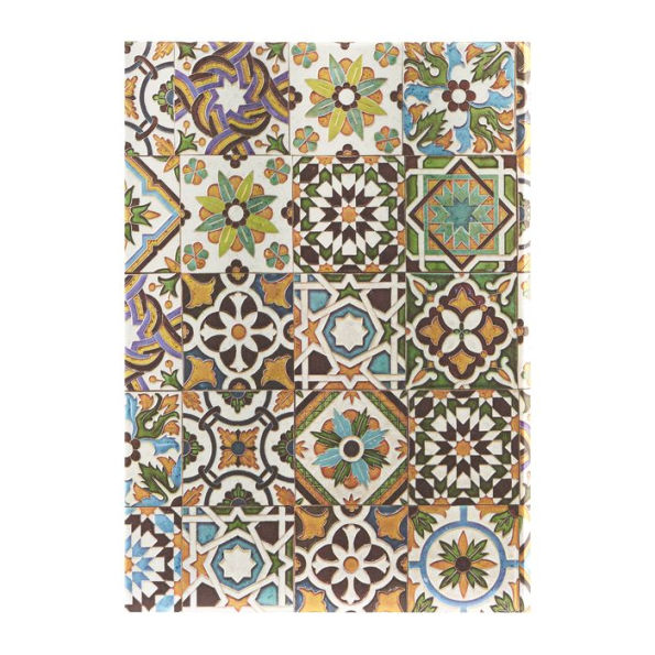 Paperblanks Porto Portuguese Tiles Hardcover Journal Midi Unlined Elastic Band Closure 144 Pg 120 GSM