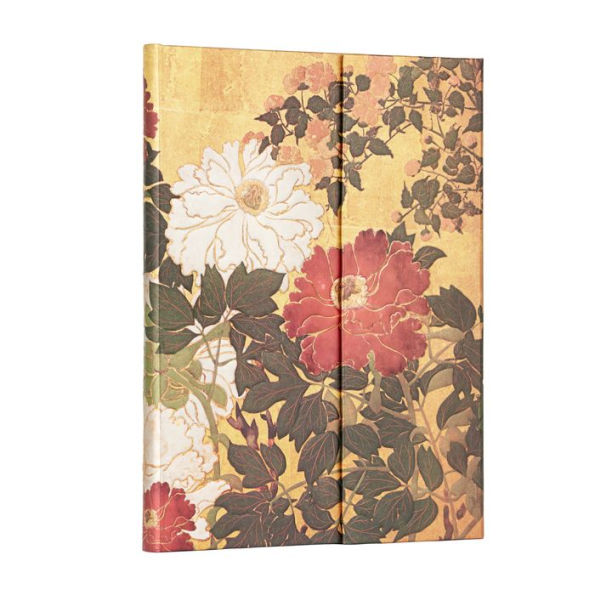 Paperblanks ~ Natsu ~ Rinpa Florals ~ Hardcover Journal ~ Ultra ~ Lined ~ Wrap ~ 144 Pg ~ 120 GSM