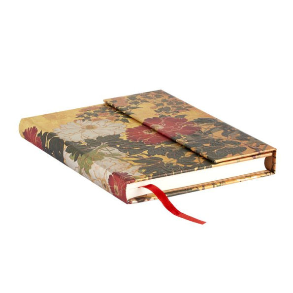 Paperblanks Natsu Rinpa Florals Hardcover Journal Midi Unlined Wrap 144 Pg 120 GSM