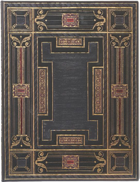 Paperblanks Onyx Asterales Hardcover Journal Ultra Lined Elastic Band Closure 144 Pg 120 GSM