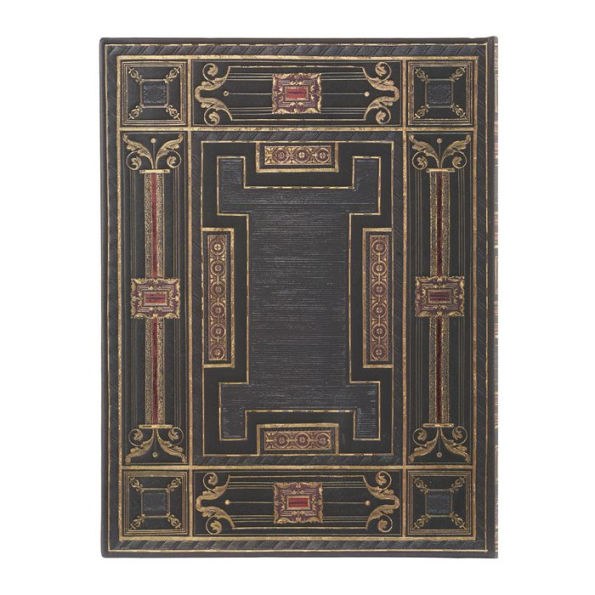 Paperblanks Onyx Asterales Hardcover Journal Ultra Lined Elastic Band Closure 144 Pg 120 GSM