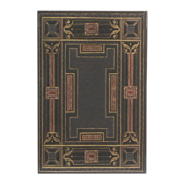 Paperblanks Onyx Asterales Hardcover Journal Mini Lined Elastic Band Closure 176 Pg 85 GSM