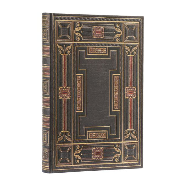 Paperblanks Onyx Asterales Hardcover Journal Mini Lined Elastic Band Closure 176 Pg 85 GSM