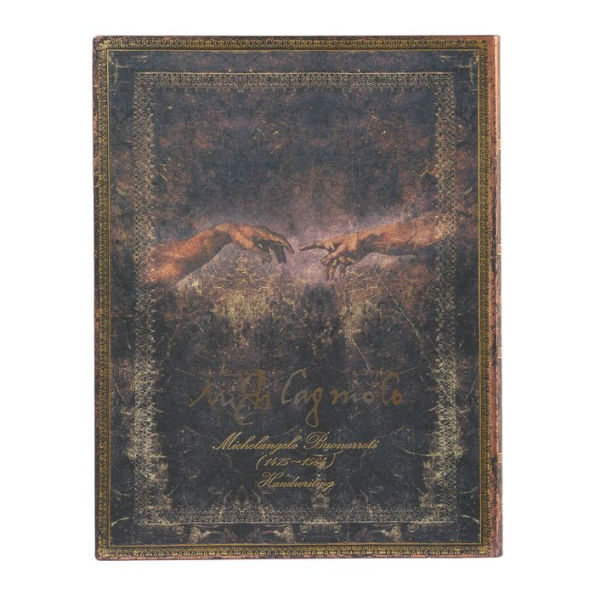 Paperblanks Michelangelo, Handwriting Embellished Manuscripts Collection Softcover Flexi Ultra Lined Elastic Band Closure 176 Pg 100 GSM