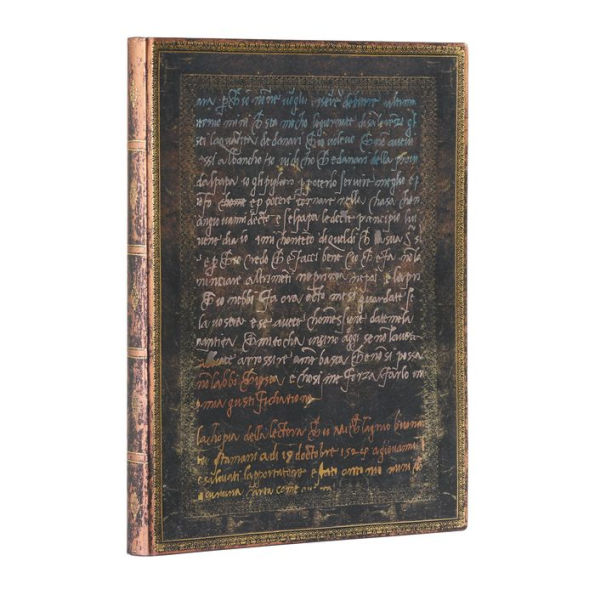 Paperblanks Michelangelo, Handwriting Embellished Manuscripts Collection Softcover Flexi Ultra Lined Elastic Band Closure 176 Pg 100 GSM