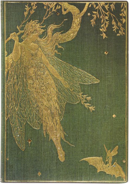 Paperblanks Olive Fairy Lang's Fairy Books Softcover Flexi Midi Unlined Elastic Band Closure 176 Pg 100 GSM
