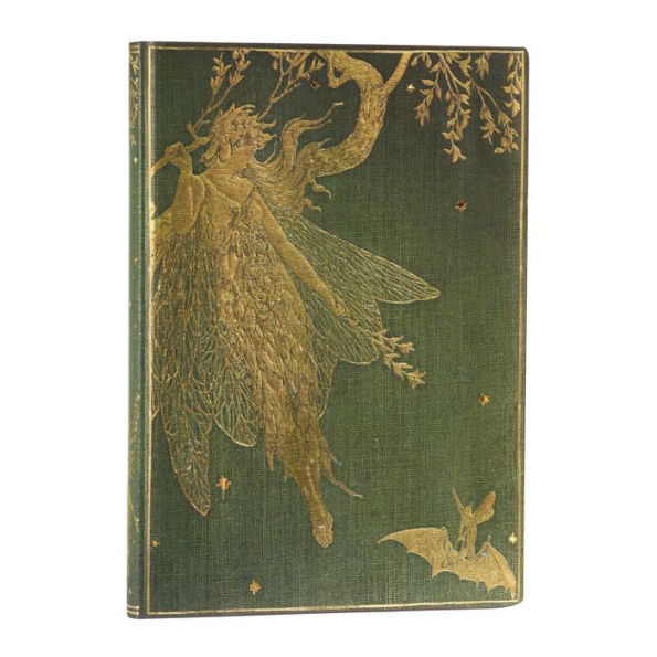 Paperblanks Olive Fairy Lang's Fairy Books Softcover Flexi Midi Unlined Elastic Band Closure 176 Pg 100 GSM