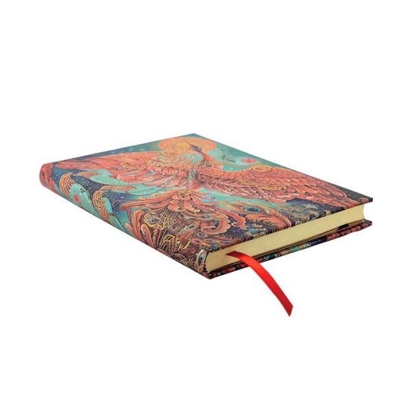 Paperblanks Firebird Birds of Happiness Hardcover Journals MIDI Unlined Elastic Band 144 Pg 120 GSM