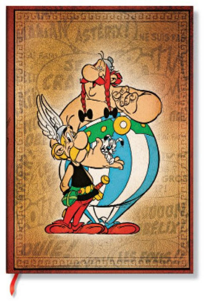 Paperblanks Asterix & Obelix the Adventures of Asterix Hardcover Journals MIDI Unlined Elastic Band 144 Pg 120 GSM