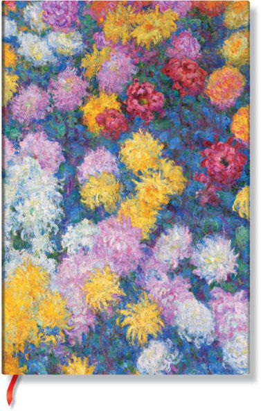 Paperblanks Monet's Chrysanthemums Monet's Chrysanthemums Hardcover Journals Mini Unlined Elastic Band 176 Pg 85 GSM
