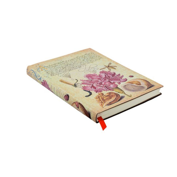 Paperblanks Pink Carnation Mira Botanica Softcover Flexis MIDI Lined Elastic Band 176 Pg 100 GSM