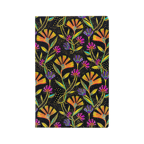 Paperblanks Wild Flowers Playful Creations Softcover Flexis Mini Lined Elastic Band 208 Pg 80 GSM