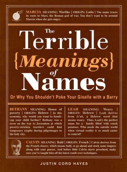 The Terrible Meanings of Names: Or Why You Shouldn't Poke Your Giselle with a Barry