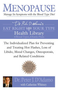 Title: Menopause: Manage Its Symptoms With the Blood Type Diet: The Individualized Plan for Preventing and Treating Hot Flashes, Lossof Libido, Mood Changes, Osteoporosis, and Related Conditions, Author: Peter J. D'Adamo