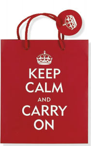 Title: Red Keep Calm and Carry On Medium Paper Gift Bag, Author: Peter Pauper Press