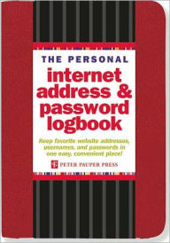 Title: Personal Internet Address & Password Logbook Red