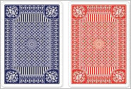 Blue and Red Premium Plastic Playing Cards, Set of 2, Standard Index (Poker Size)