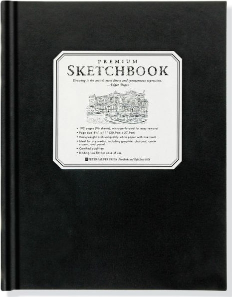 Premium Black Sketchbook Large 8.5