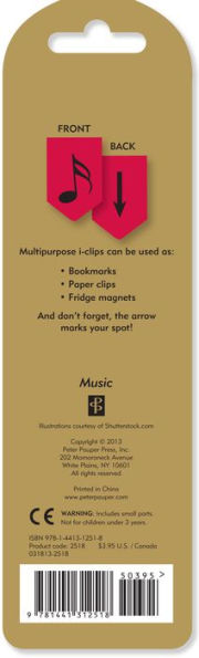 Music i-Clips Magnetic Page Markers - Set of 8