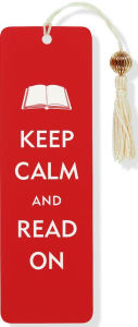 Keep Calm and Read On Beaded Paper Bookmark