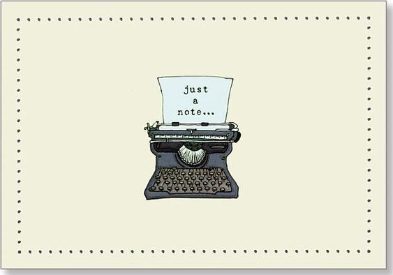 Typewriter Note Card Set of 14