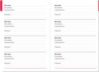 Alternative view 3 of Large-Format Internet Address & Password Logbook