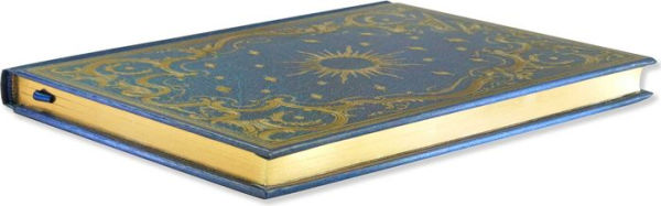 Celestial Blue and Gold Embossed Paper Bound Journal (6