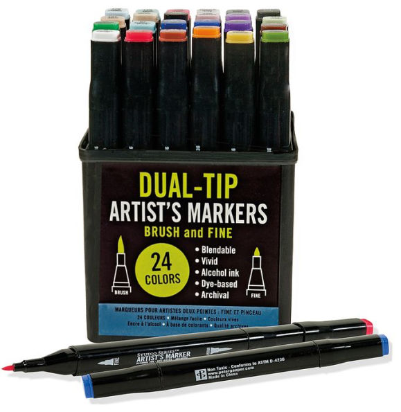 Studio Series Dual-Tip Artist's Markers - Set of 24