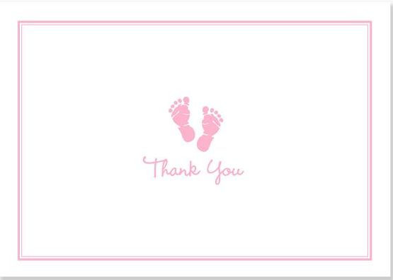 Baby Steps Thank You Notes (Pink)