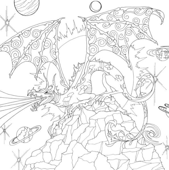 Dragons Artists' Coloring Book