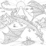 Alternative view 3 of Dragons Artists' Coloring Book