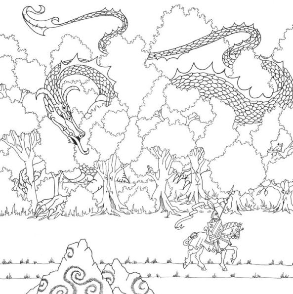 Dragons Artists' Coloring Book