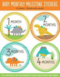 Title: Baby Montlhy Milestone Stickers - Dinosaurs